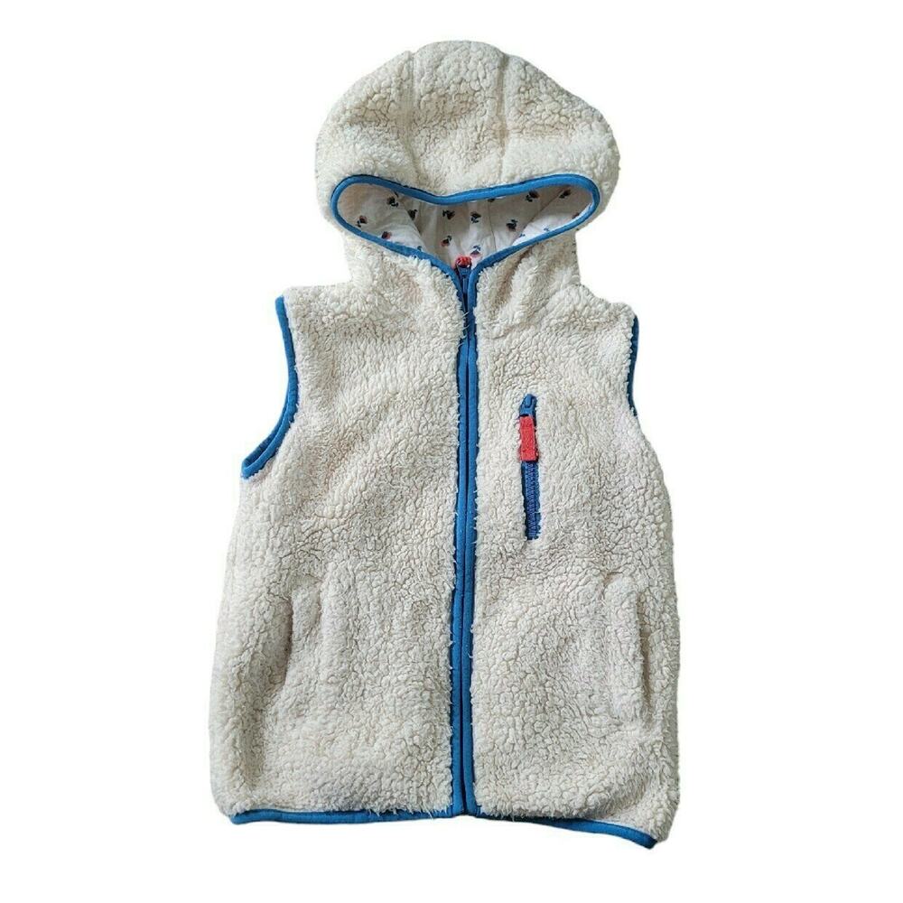 Mini Boden Sherpa Hooded Vest